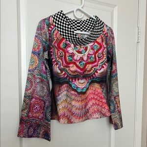 INPG Art To Wear Beaded Colorful Top
